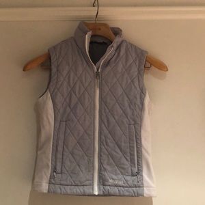 Marmot gray quilted woman’s zip vest